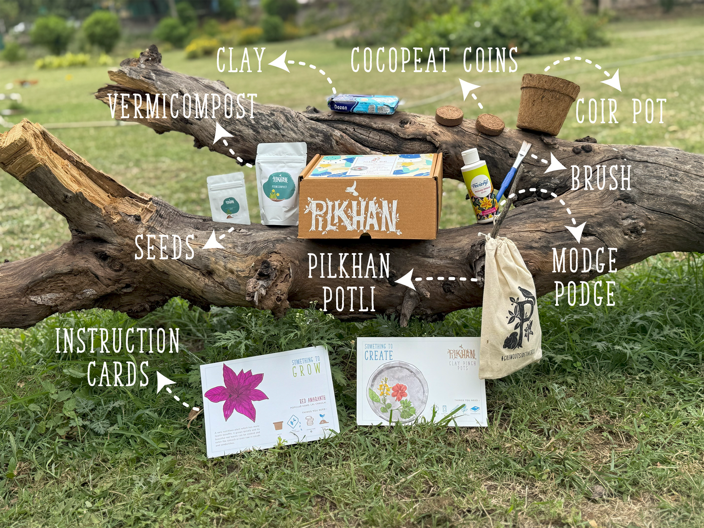Pilkhan Mini - Botanical Clay Pinch Pot & Planting